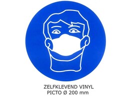 PICKUP VINYL STICKER    Ademhalingsbescherming   PICTO - Ft. dia. 200 mm