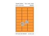 ETIKETTEN RAFLATAC A24-3 - Ft. 63.5 x 33.9 mm Rood - 24 etiket / vel A4 - Doos 200 vel