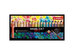 POTLOOD WOODY 3 in 1 - Set 18 Stabilo ARTY - Inclusief XXL slijper