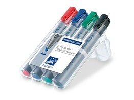 FLIPCHART MARKER LUMOCOLOR 356 - Box 4 Staedtler - Brede ronde punt 2 mm