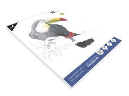 TEKENBLOK 200 gr. - Fijne korrel - Wit - Din A4 Kangaro - Set 20 vel