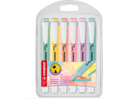 FLUO MARKER STABILO   SWING COOL PASTEL   Set 6 Warme kleuren