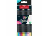 POTLOOD   Black edition   - 6 neon / 6 pastel Faber-Castell - Karton doos