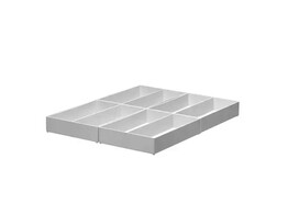 INZETBAKJE LAAG 2-VAK - Lichtgrijs Jalema - Ft. 29 x 122 x 168