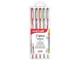 ROLLER UNI-BALL SIGNO - Set 5 kleuren Gel Roller Ball 0.8 mm / Line 0.65 mm