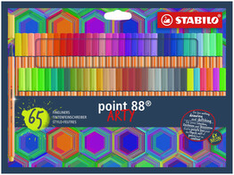VILTSTIFT PEN 68 - Karton etui 65 kleuren Stabilo ARTY - Viltpunt 1 mm