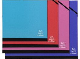 TEKENMAP 26 x 33 cm - Colors Assorti Exacompta - 2 Hoekelastieken