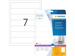 ETIKETTEN PREMIUM 8620 - Ft. 192 x 38 mm HERMA - Doos 10 blad A4 - 7 etiket / blad