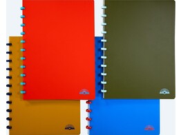 ATOMA - Schrift ft   NATURE   - Geruit PP kaft  - 72 blad - Colors assorti