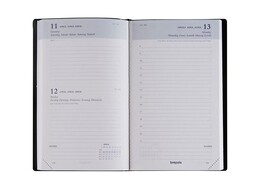 AGENDA BREFORM - 1 Dag /  Pag - Zwart Brepols - Ft. 100 x 165 mm - Seta kaft
