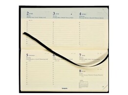 AGENDA BREPRINT - 7 Dag /  2 Pag - Zwart Brepols - Ft. 166 x 81 mm - Lima kaft