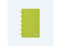 ATOMASCHRIFT - A6   10 x 16 cm - Geruit PP kaft colors assorti - 60 blad