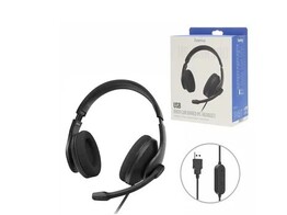 HEADSET PC-OFFICE   HS-USB300   - Zwart Hama - Overhead model - USB-A