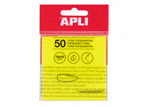 TRANSPARANTE NOTES - Ft. 75 x 75 mm - Neon geel Apli - Blok x 50 vel - Neon Geel Transparant