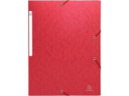 ELASTOMAP 3 kleppen   Scotten   - Rood Exacompta - Karton Scotten 425 gr