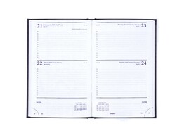 AGENDA SATURNUS kort - 2 Dag /  Pag - Zwart Brepols - Ft. 133 x 208 mm - Lima kaft