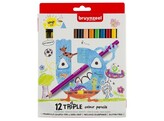 KLEURPOTLOOD Bruynzeel Kids TRIPLE - Set 12 Karton doos - Inclusief slijper