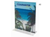 TAFELSTANDAARD - Transparant Acryl - A5 portrait Deflecto - T-voet