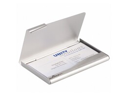 VISITEKAARTHOUDER DURABLE ALU BOX voor 20 x Visitekaart Ft. 55 x 90 mm