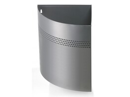 PAPIERBAK METAAL KWARTROND - 16 Liter - Zilver Durable - H.320 x Br. 250 mm - Perforatie 30 mm