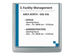 DEURPLAATJE   Click Sign   - B.149 x H.148.5 mm DURABLE - Grafiet