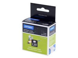 DYMO LW ETIKETTEN - 13 x 25 mm - 11353 1 Rol x 1000 etiket - Wit - Verwijderbaar