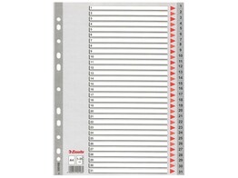 INDEX 1-31 GRIJS PLASTIEK A4   VOORBLAD