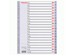 INDEX A-Z - Polyprop - GRIJS - Din A4   Voorblad