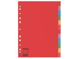 VERDEELKAARTEN KARTON 12 TABS FEL KLEUR Essetle - Economy uitvoering