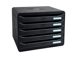 LADENBLOK   Big Box Plus   Landscape - Zwart Exacompta - 5 laden