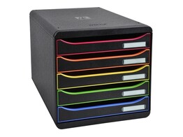 LADENBLOK   Big Box Plus   Zwart / Harlekijn Exacompta - 5 laden