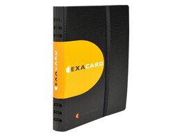VISITEKAARTHOUDER EXACARD - 14.5 x 20 cm Recycled PP zwart - voor 120 visitekaarten