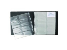 VISITEKAARTHOUDER EXACARD - 25 x 26.5 cm Recycled PP zwart - voor 360 visitekaarten