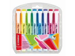 FLUO MARKER STABILO   SWING COOL   Set 8 kleuren