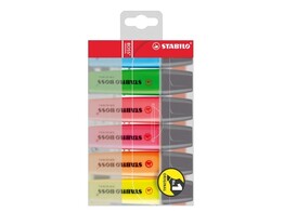FLUO MARKER STABILO   BOSS   - Set 6 kleuren