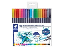 VILTSTIFT Brush PEN duo - Staedtler set 18 Staedtler - Aquarell - Dubbelpunt
