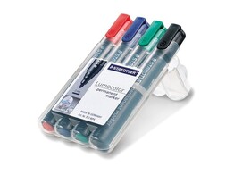 STIFT   LUMOCOLOR 352   - Set 4 colors Staedtler - Perm. marker - Punt 2 mm