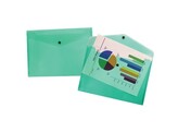 DOCUMENT MAP - Din A4 - Groen Transparant Five star - drukknopsluiting
