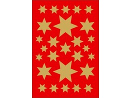 ETIKETTEN DECOR - Ster 6 aren folie goud   Herma Decor Blister  